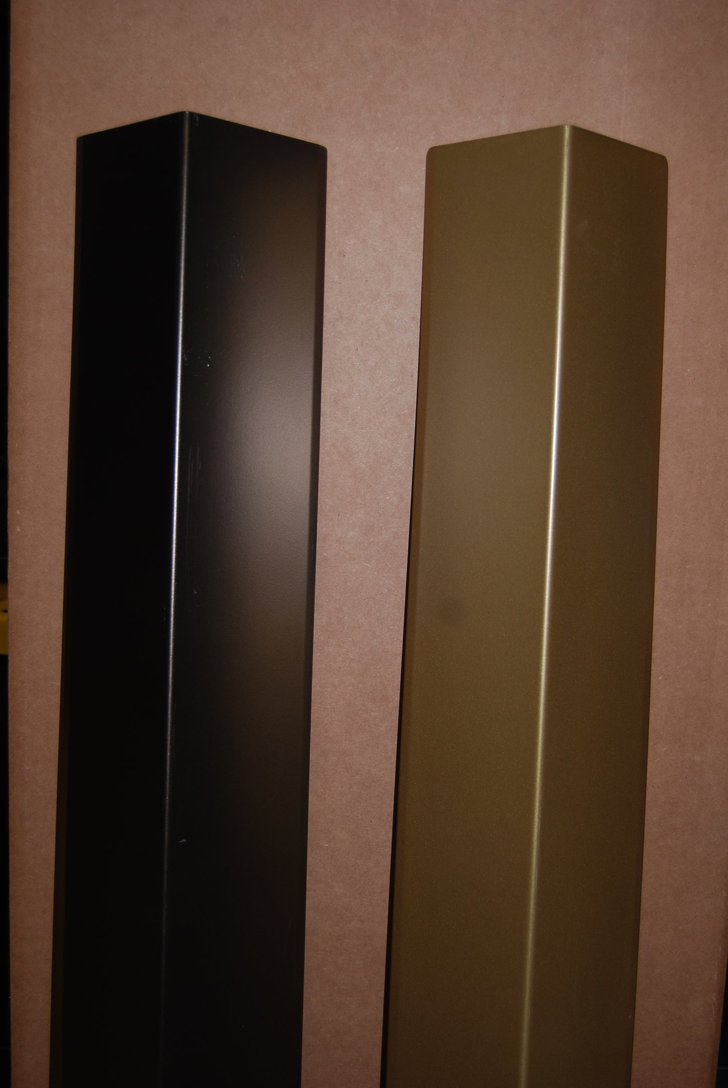 color comparison textured copper vs. triple bronze